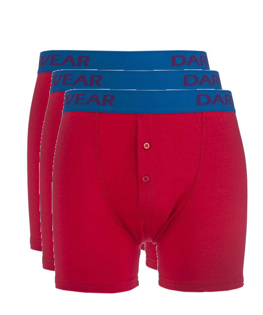 Heren 3 st bamboe Boxer Rood